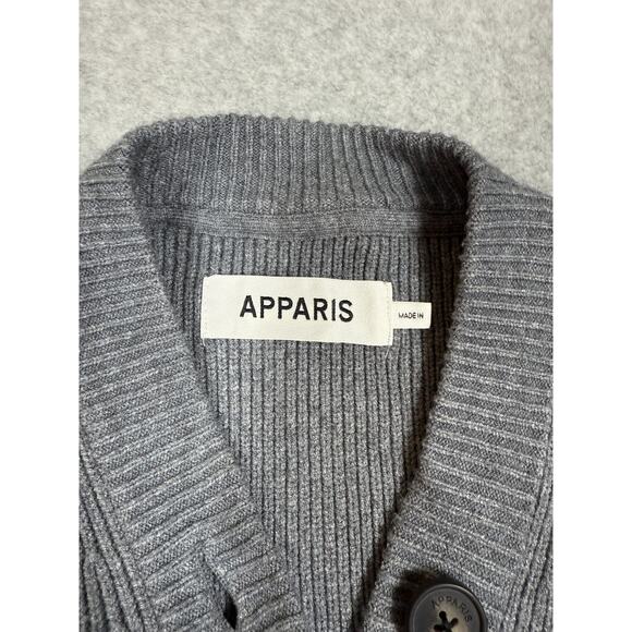 Apparis Womens Anderson Cardigan Sweater Gray Button Front *Read - Picture 3 of 6